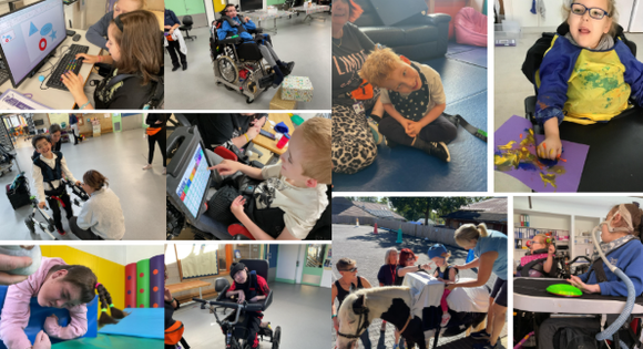 A collection of pictures of young people enjoying school activities