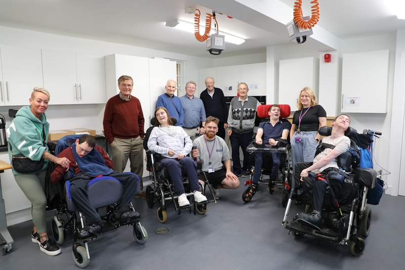 Group of People in Hazels accessible Kitchen Space.