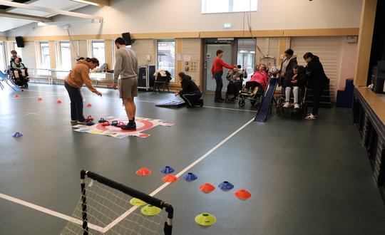 People playing adaptive games.