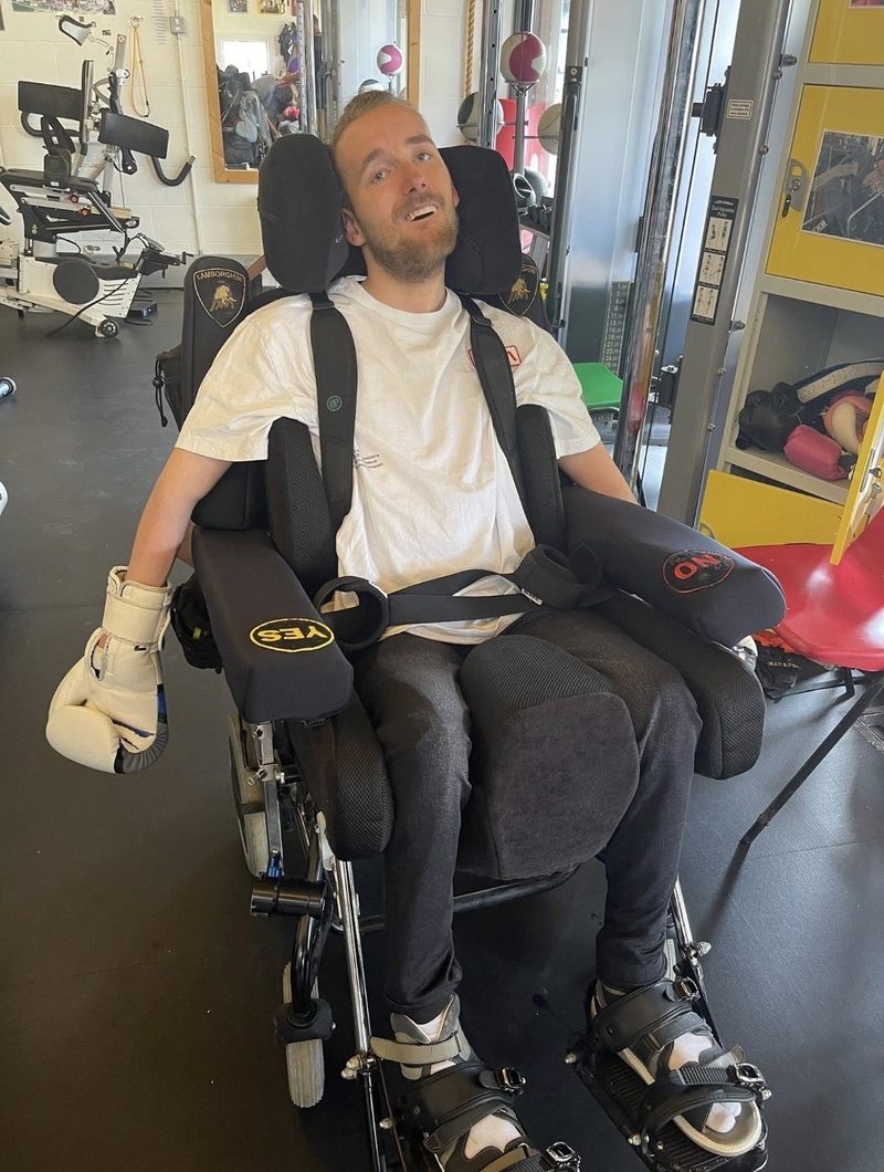 Boy in the activity place gym.