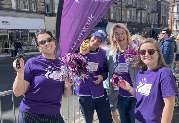 Women fundraising at Brighton Marathon.