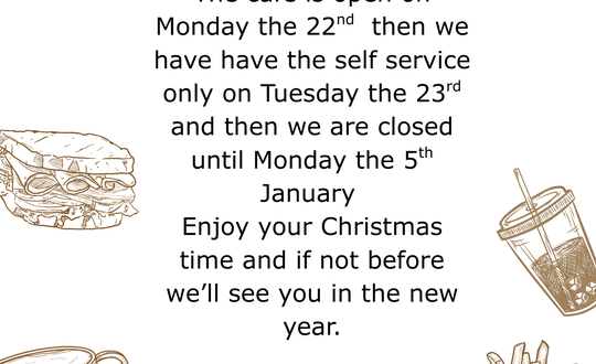 christmas opening times poster